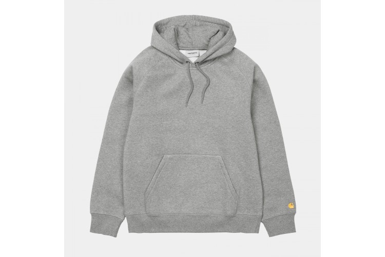 Carhartt WIP Hooded Chase Sweatshirt Grey Heather / Gold