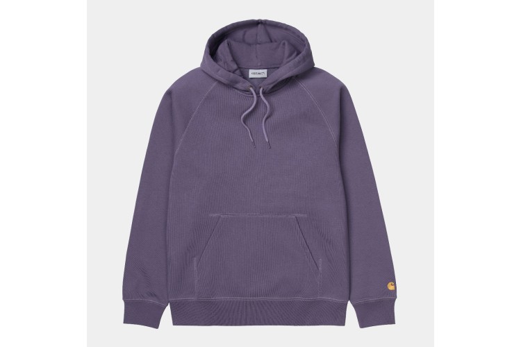 Carhartt WIP Hooded Chase Sweatshirt Provence Purple / Gold