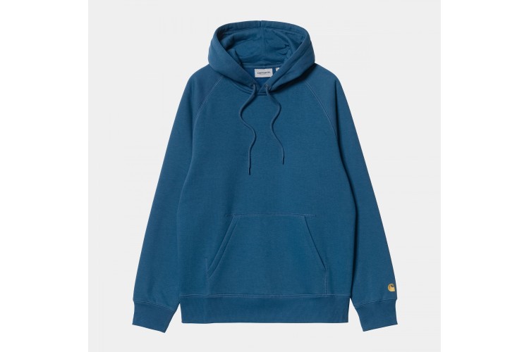 Carhartt WIP Hooded Chase Sweatshirt Skydive Blue / Gold