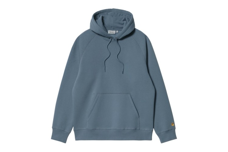 Carhartt WIP Hooded Chase Sweatshirt Storm Blue / Gold