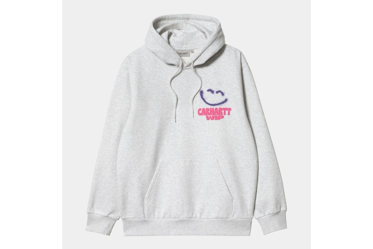 Carhartt WIP Hooded Happy Script Sweatshirt Ash