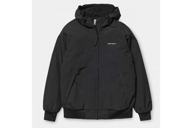 Carhartt WIP Hooded Sail Nylon Supplex Jacket Black / White