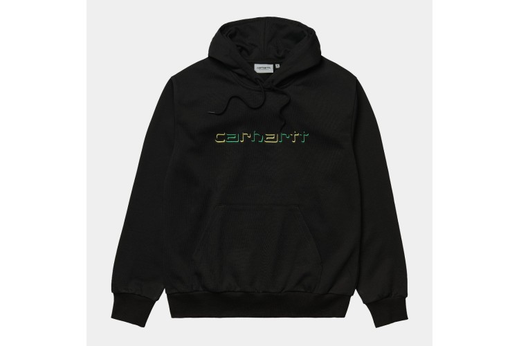 Carhartt WIP Hooded Shadow Script Sweatshirt Black