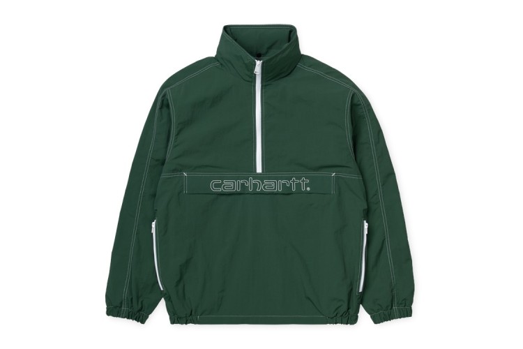Carhartt Wip Kastor Pullover Jacket Treehouse Green / White
