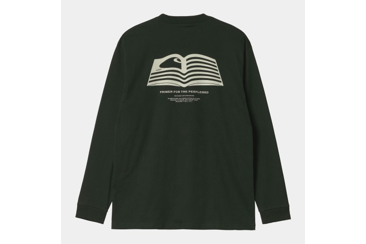 Carhartt WIP L/S Book State T-Shirt Dark Cedar Green / Wax