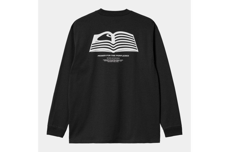 Carhartt WIP L/S Book State T-Shirt Vulcan / White