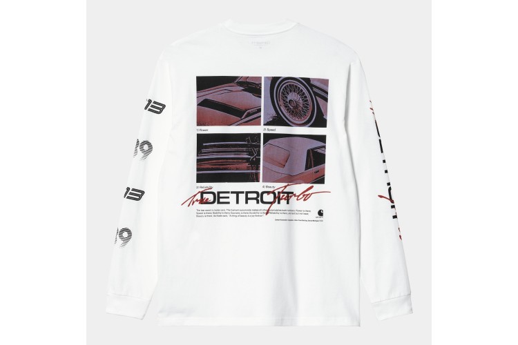 Carhartt WIP L/S Detroit Turbo T-Shirt White
