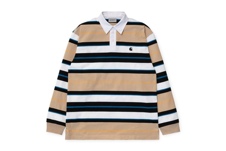 Carhartt Wip L/S Morgan Polo Shirt Hull Beige