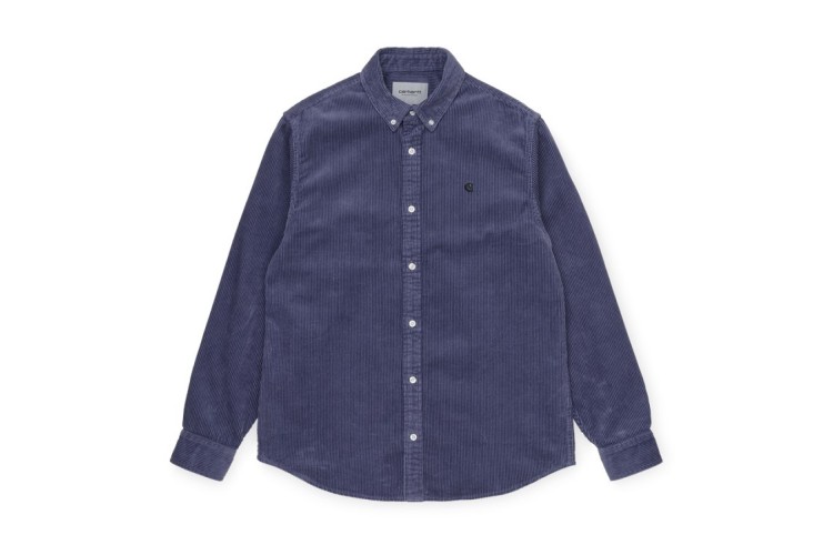 Carhartt Wip Madison Cord Shirt Cold Viola / Black