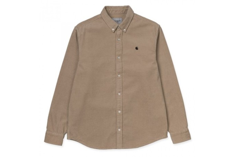 Carhartt Wip Madison Cord Long Sleeve Shirt Beige