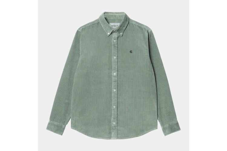 Carhartt WIP Madison Cord Shirt Misty Sage