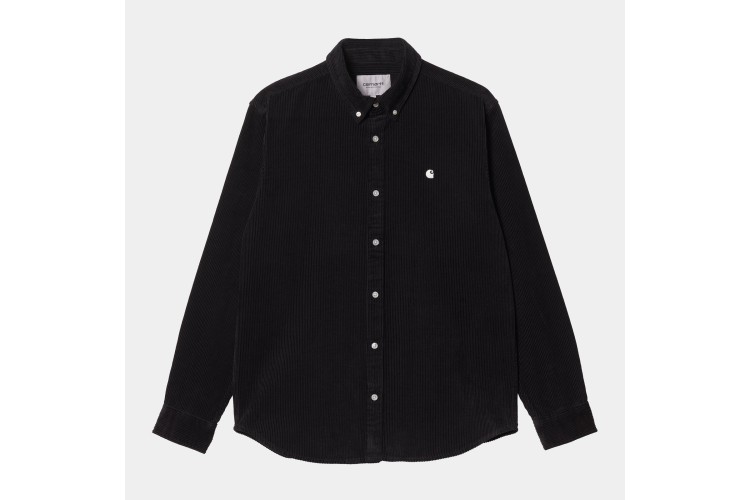 Carhartt WIP Madison Long Sleeved Cord Shirt Black / Wax