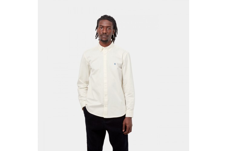 Carhartt WIP Madison Long Sleeved Shirt Wax / Icesheet Blue