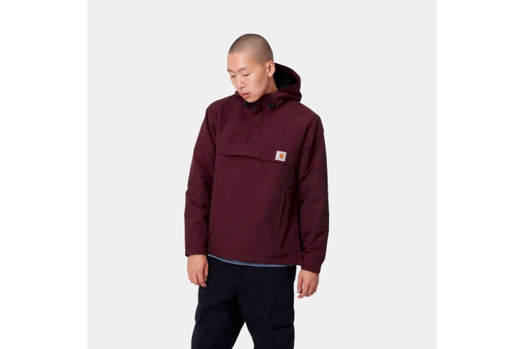 Carhartt WIP Nimbus Half Zip Pullover Jacket Jam Burgundy