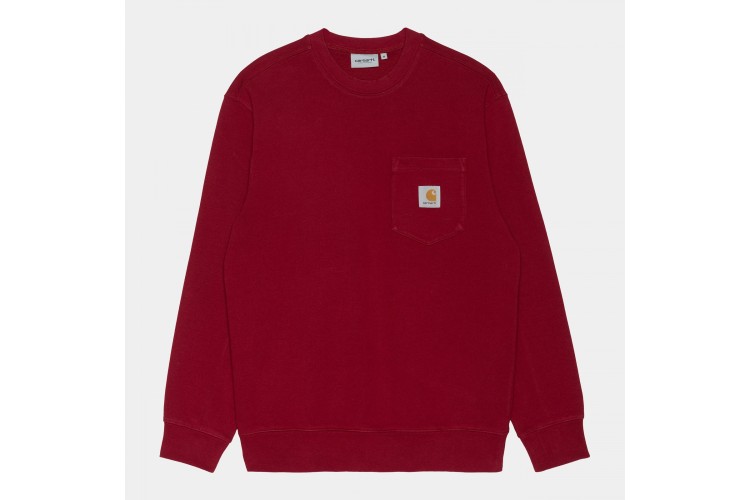 Carhartt WIP Pocket Crew Sweatshirt Arrow Red