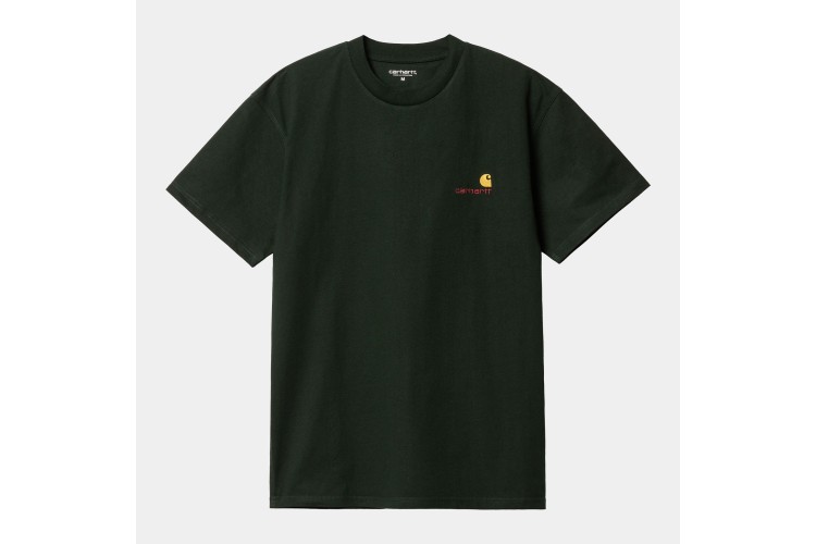 Carhartt WIP S/S American Script T-Shirt Dark Cedar Green