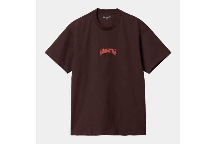 Carhartt WIP S/S Bubble Script T-Shirt Ale Burgundy