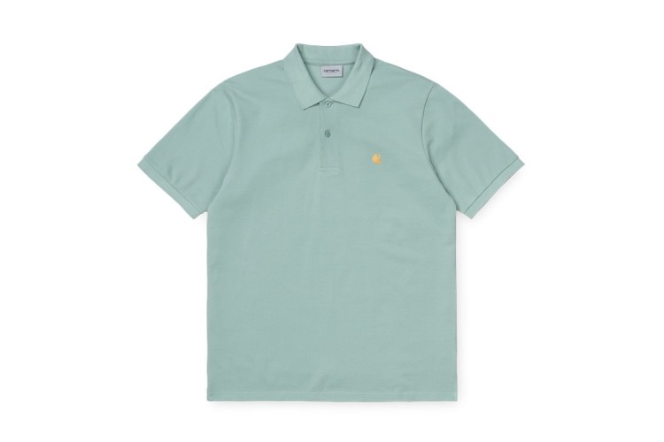 Carhartt Wip S/S Chase Pique Polo Shirt Zola Green / Gold