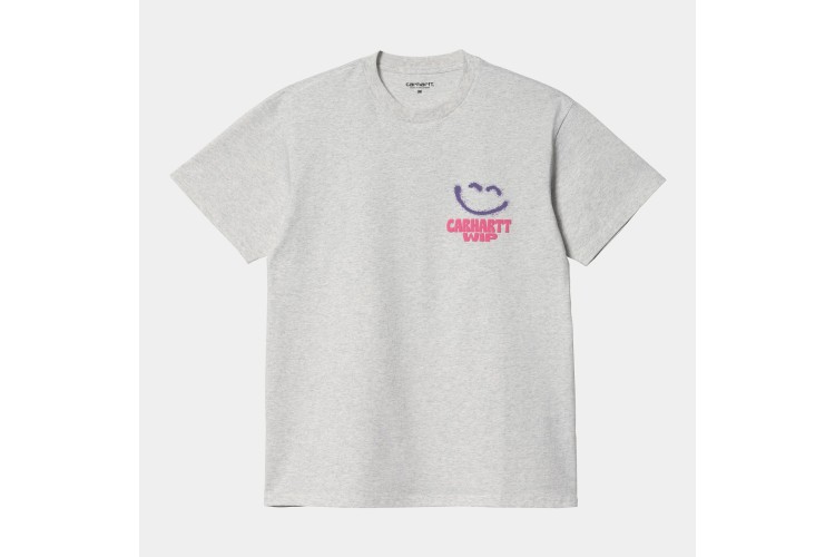 Carhartt WIP S/S Happy Script T-Shirt Ash