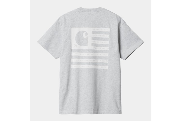 Carhartt WIP S/S Label State Flag T-Shirt Ash Heather / Rocket