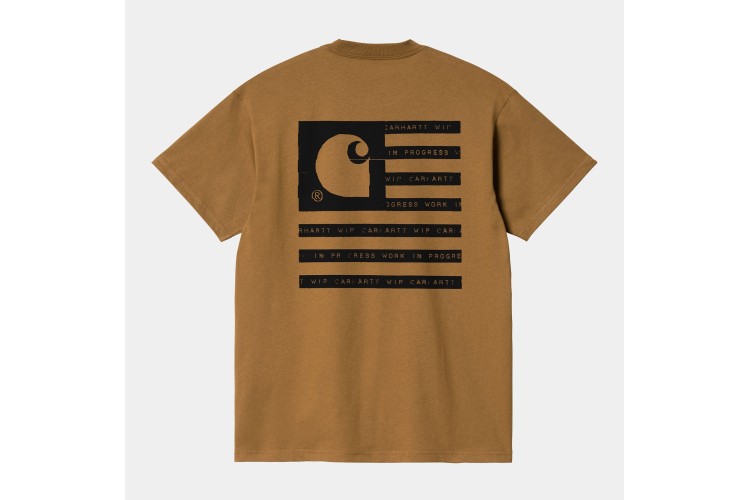 Carhartt WIP S/S Label State Flag T-Shirt Hamilton Brown / Black
