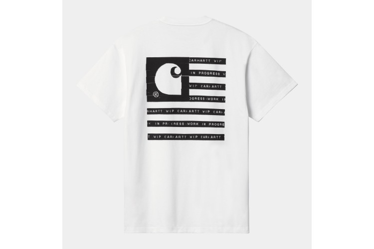Carhartt WIP S/S Label State Flag T-Shirt White / Black