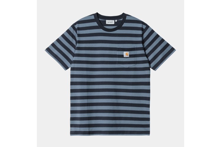 Carhartt WIP S/S Merrick Pocket T-Shirt Dark Navy / Storm Blue