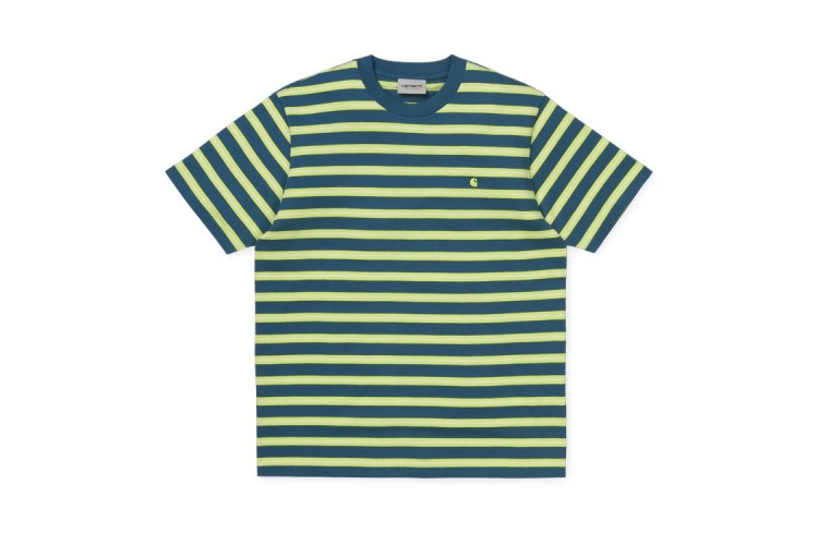 Carhartt Wip S/S Oakland T-Shirt Moody Blue / Lime Green