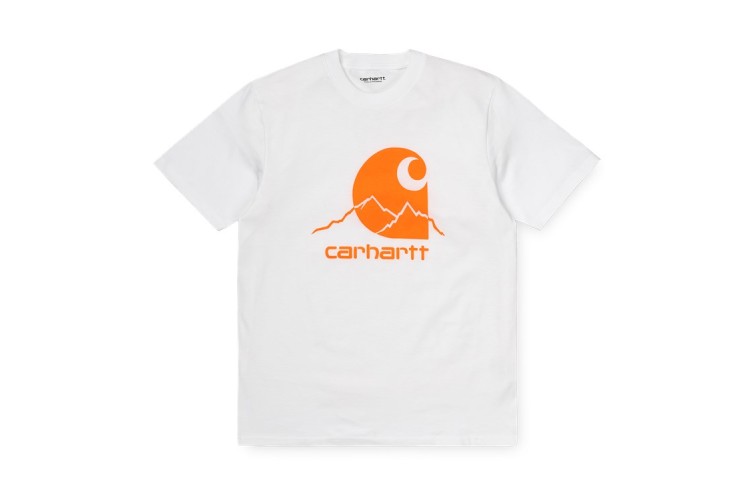 Carhartt Wip S/S Outdoor C T-Shirt White / Pop Orange