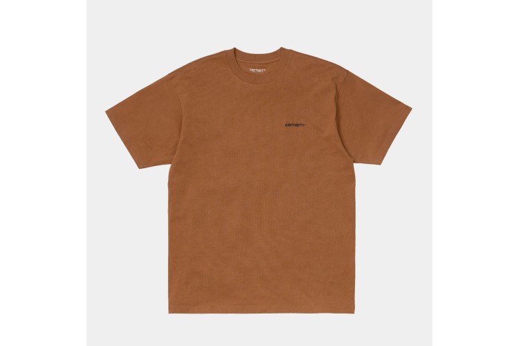 Carhartt WIP S/S Script Embroidery T-Shirt Rum Orange / Black