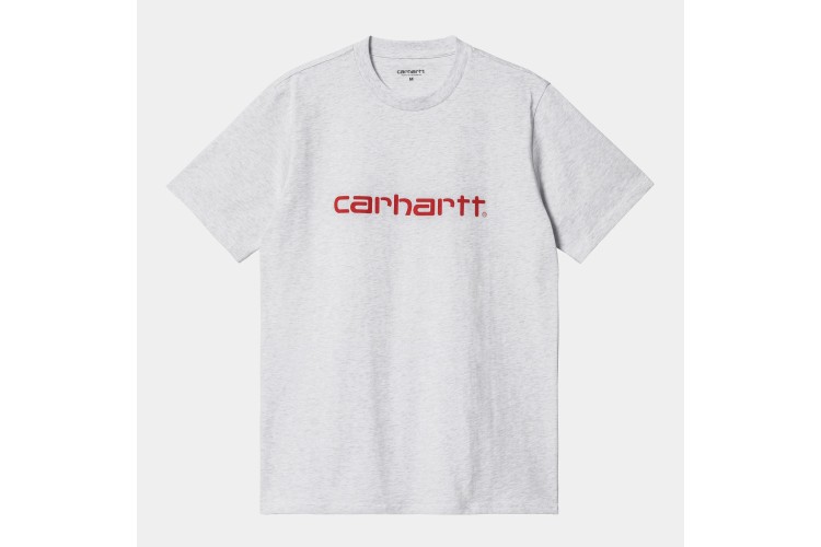 Carhartt WIP S/S Script T-Shirt Ash Heather / Rocket