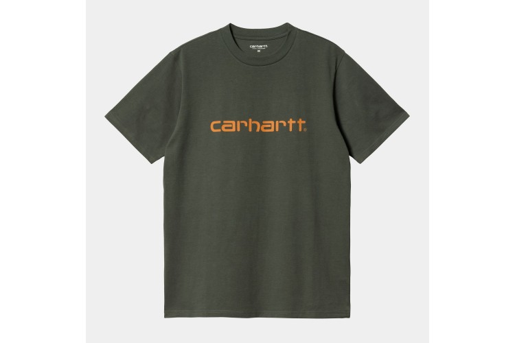 Carhartt WIP S/S Script T-Shirt Boxwood / Ochre