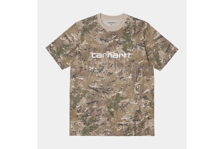 Carhartt WIP S/S Script T-Shirt Desert Camo Combi / White