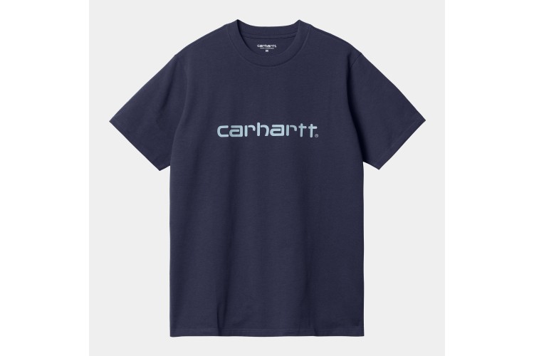 Carhartt WIP S/S Script T-Shirt Enzian Blue / Misty Sky