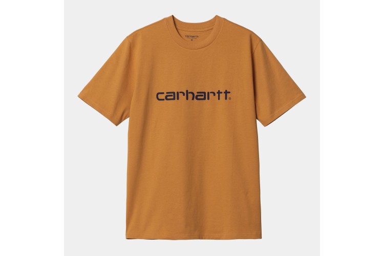 Carhartt WIP S/S Script T-Shirt Ochre / Dark Navy