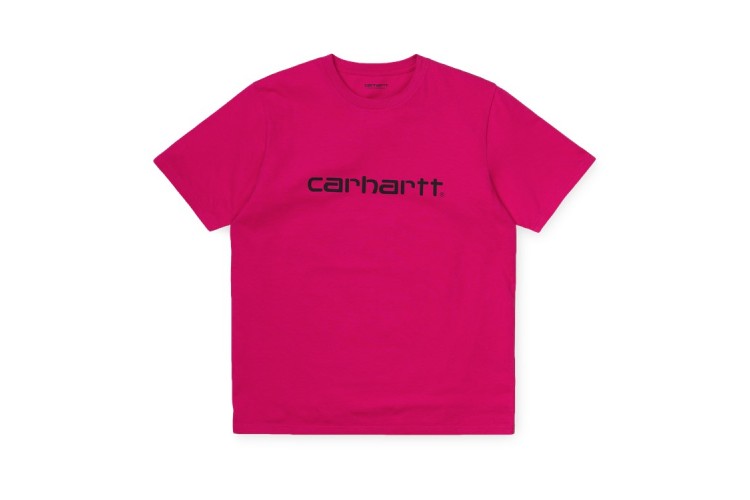 Carhartt Wip S/S Script T-Shirt Ruby Pink / Black