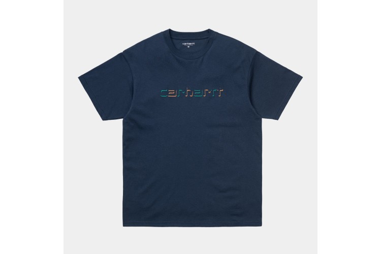 Carhartt WIP S/S Shadow Script T-Shirt Blue