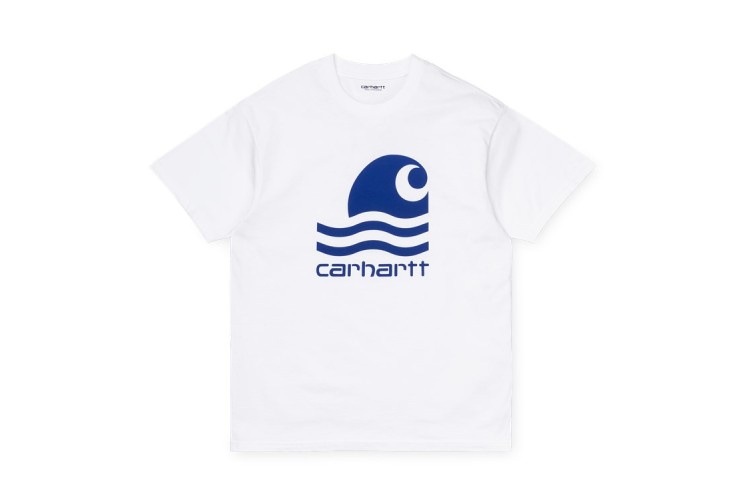 Carhartt Wip S/S Swim T-Shirt White / Submarine Blue