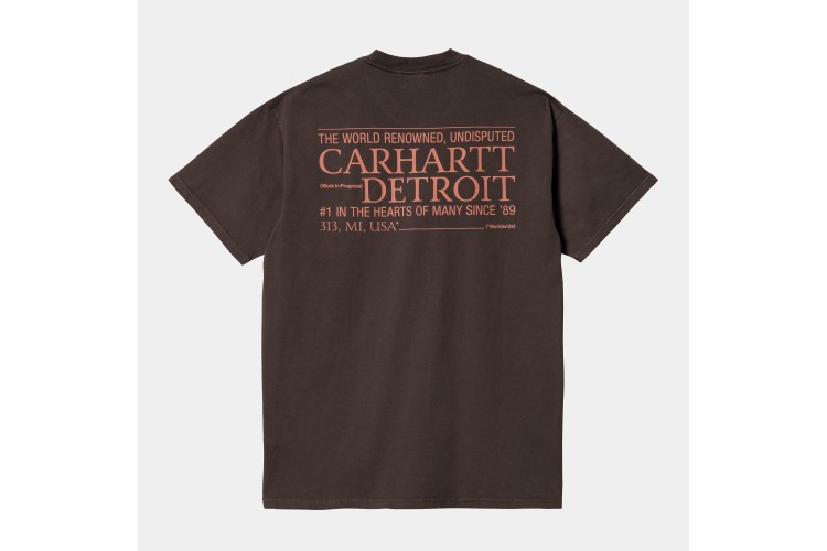Carhartt WIP S/S Undisputed T-Shirt Dark Umber / Dark Pink