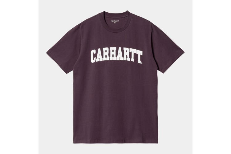 Carhartt WIP S/S University T-Shirt Dark Plum / White