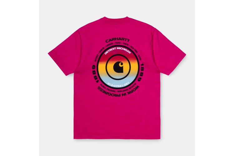 Carhartt Wip S/S Worldwide T-Shirt Ruby Pink