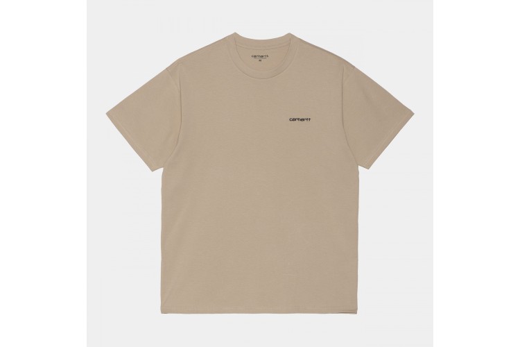 Carhartt WIP Script Chest Embroidery T-Shirt Wall Beige / Black