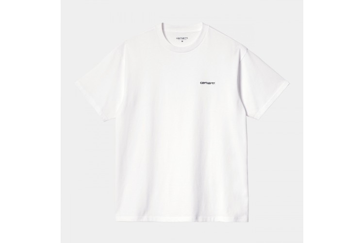 Carhartt WIP Script Chest Embroidery T-Shirt White / Black