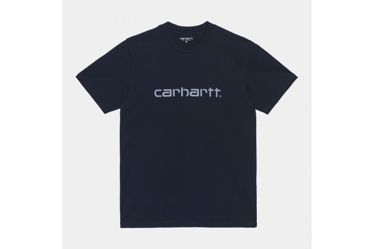 Carhartt WIP Script Classic T-Shirt Astro Blue / Icesheet