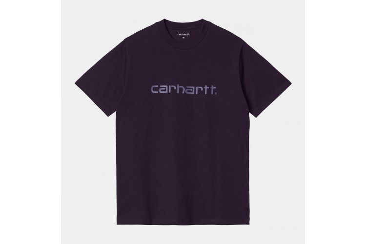 Carhartt WIP Script Classic T-Shirt Dark Iris Purple / Cold Viola