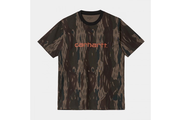 Carhartt WIP Script Classic T-Shirt Unite Camo / Copperton Orange