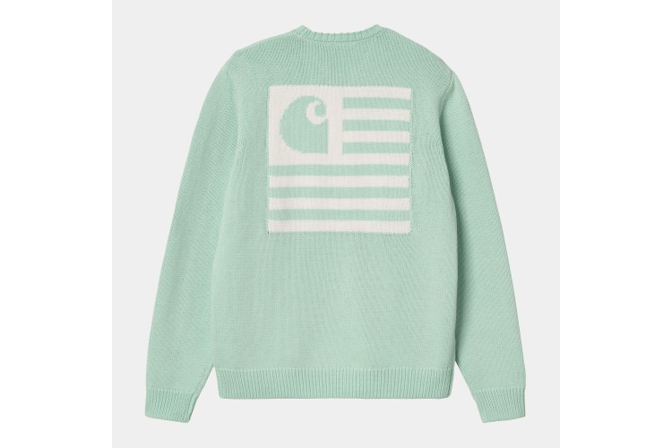 Carhartt WIP State Knit Sweater Pale Spearmint Green