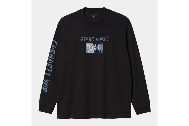 Carhartt WIP Static Long Sleeved T-Shirt Black