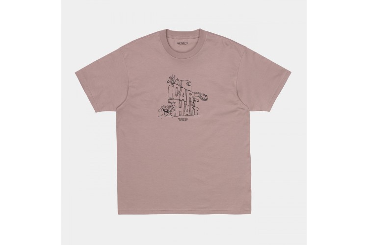 Carhartt WIP Stoneage T-Shirt Earthy Pink / Black