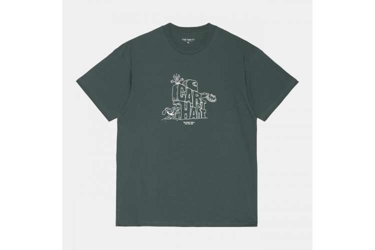 Carhartt WIP Stoneage T-Shirt Eucalyptus Green / White